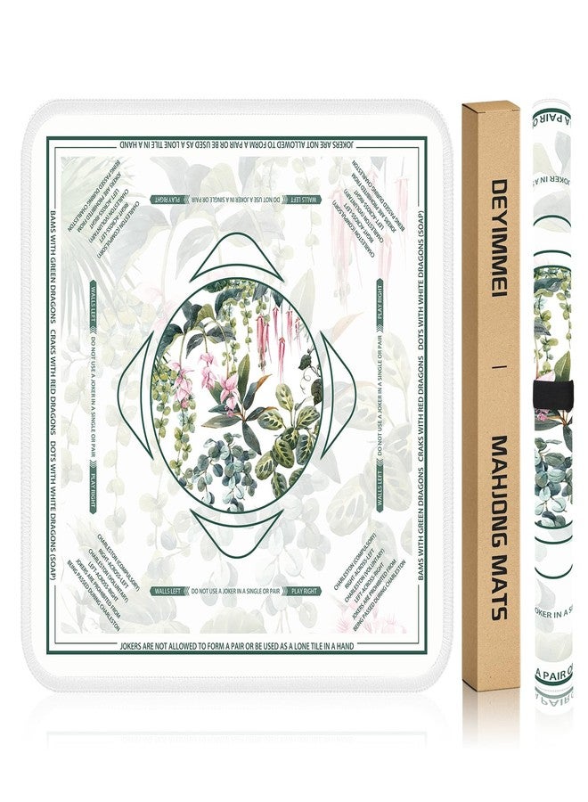 Deyimmei Neoprene Mahjong Mat for Table 31.5"x31.5" - Non-Slip, Noise Reduction Cover with Storage Pockets, American Rules & Crease-Free Rolled Shipping (Tropical Fuchsia) - Image 1